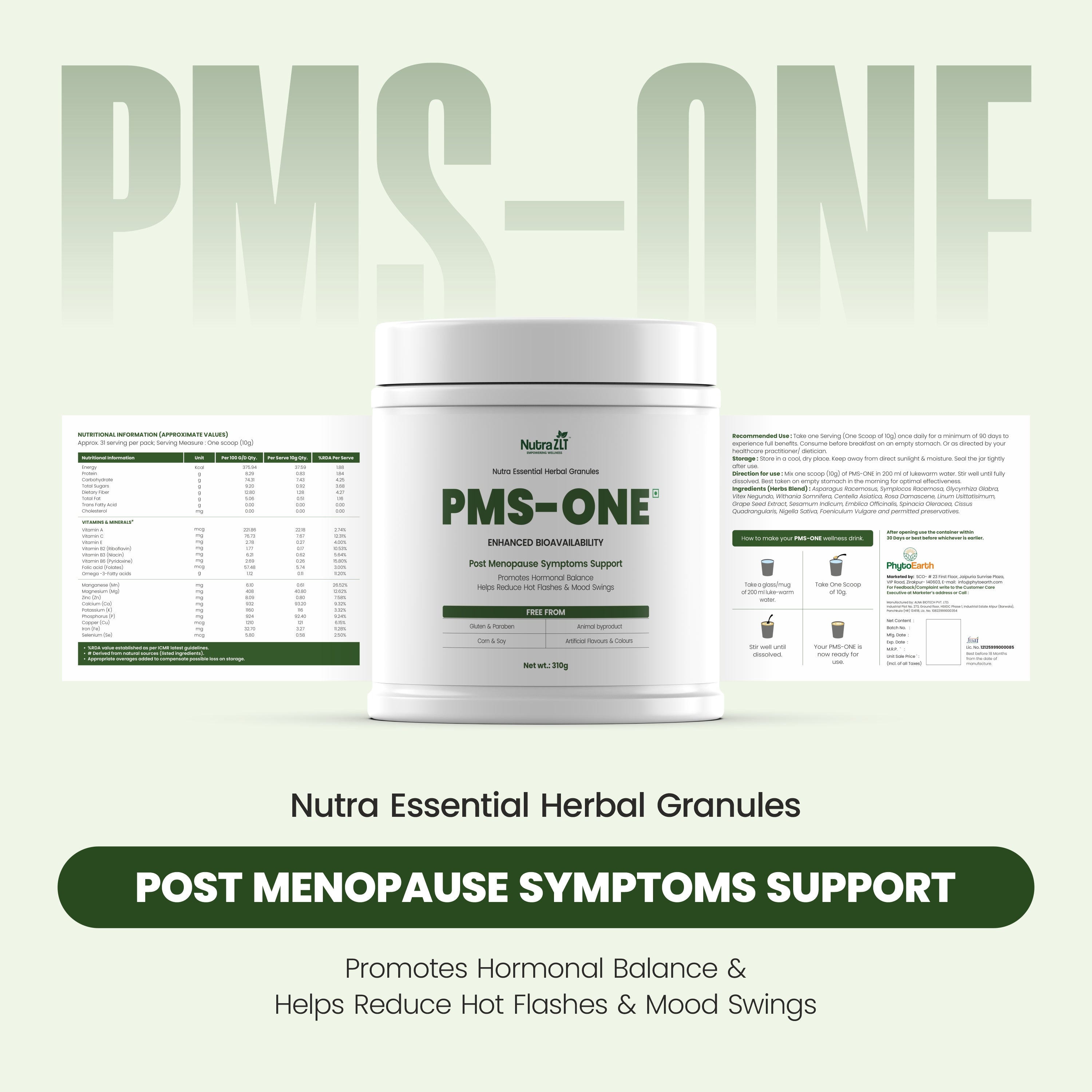 PMS One - herbal supplements for menopause symptoms